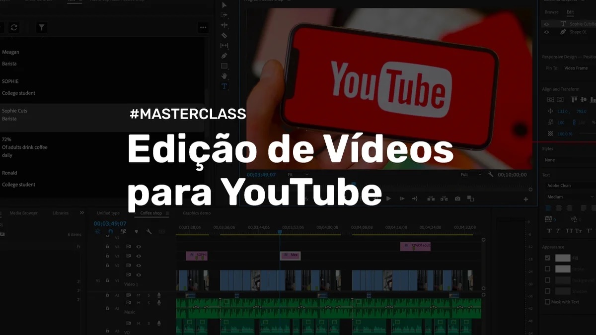 Curso Edição de Vídeo para Youtube na Prática - Lumina Cursos Capa do curso Edição de Vídeo para Youtube na Prática na Lumina Cursos