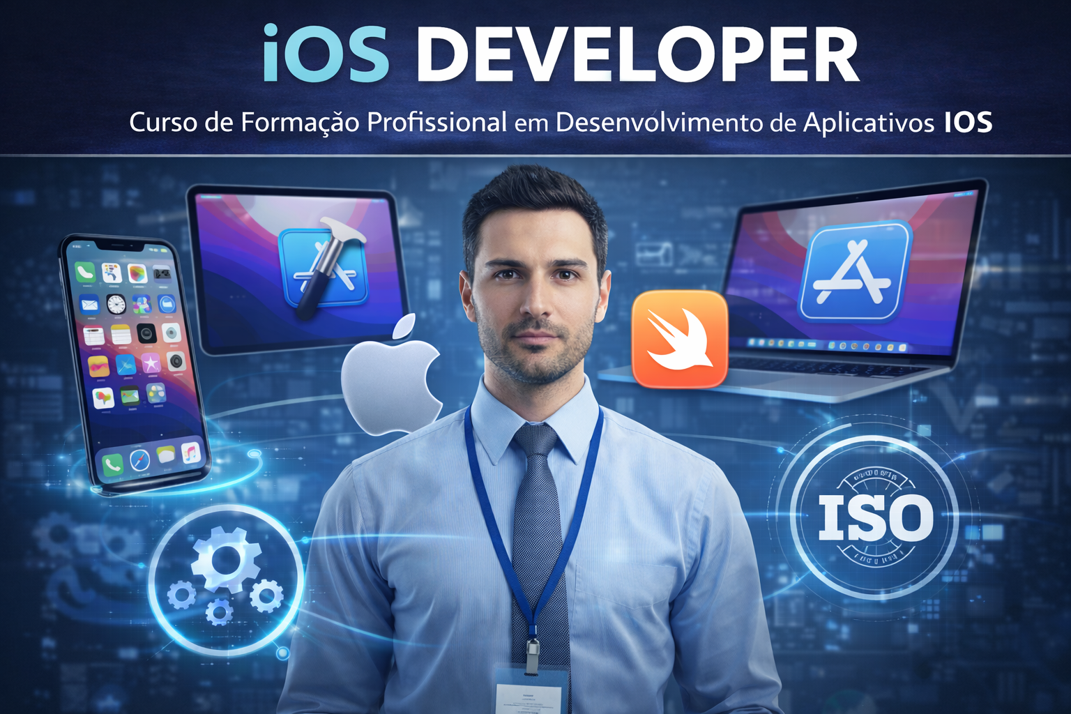 Curso IOS Developer - Lumina Cursos Capa do curso IOS Developer na Lumina Cursos